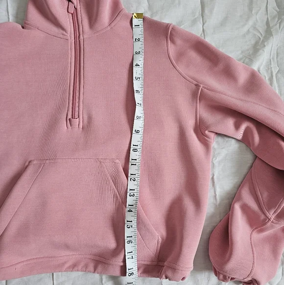 Lululemon 2 Light Baby Pink Brushed Softstreme Half Zip Sweater - Picture 6 of 8